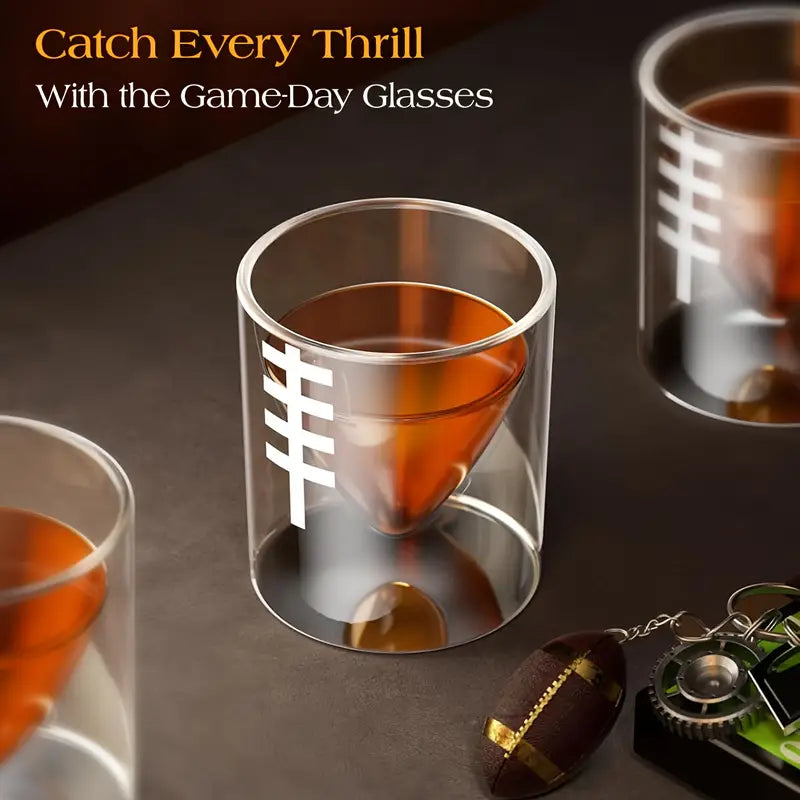 Football Field Goal Whiskey Decanter & Glass Set