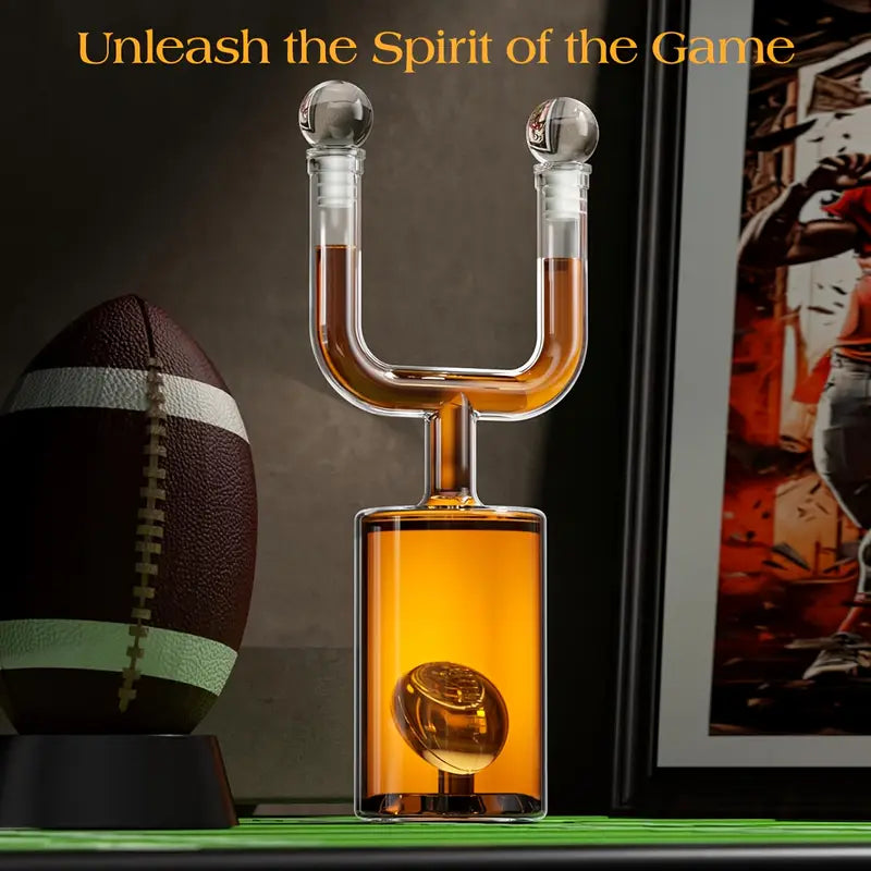Football Field Goal Whiskey Decanter & Glass Set