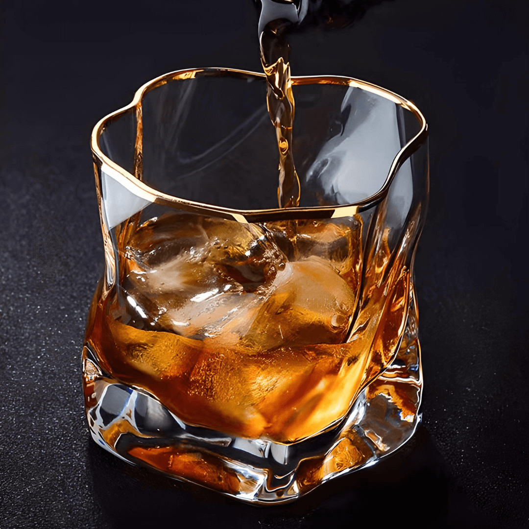Hoshi Gold Japanese Crystal Whiskey Glass