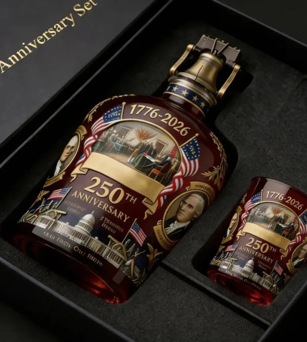 250th Anniversary Whiskey Decanter & Glass Set