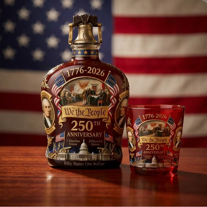 250th Anniversary Whiskey Decanter & Glass Set