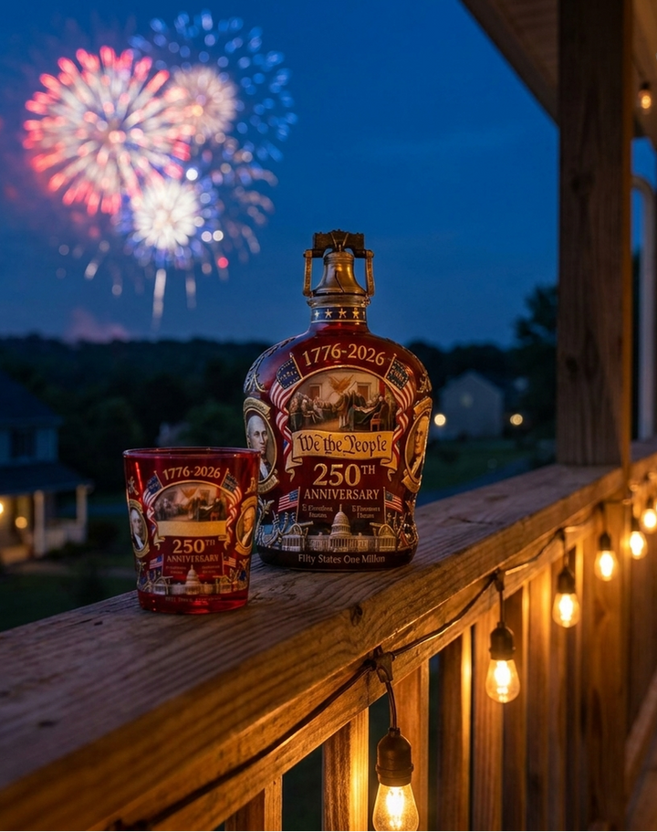 250th Anniversary Whiskey Decanter & Glass Set