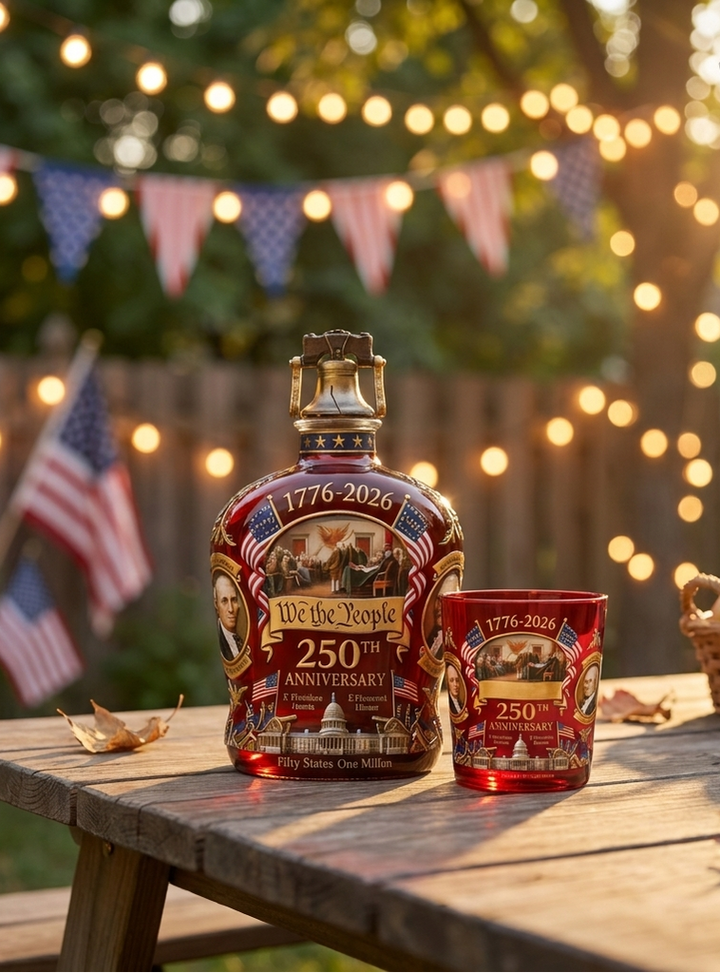 250th Anniversary Whiskey Decanter & Glass Set