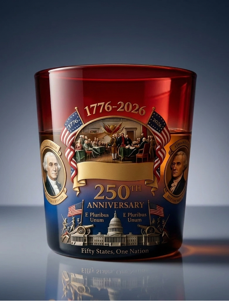 250th Anniversary Whiskey Decanter & Glass Set